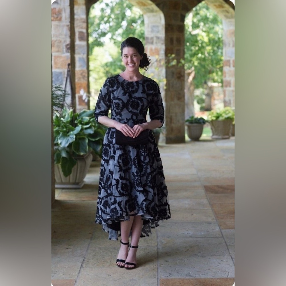 Dainty Jewells Black and Gray High Low Dress